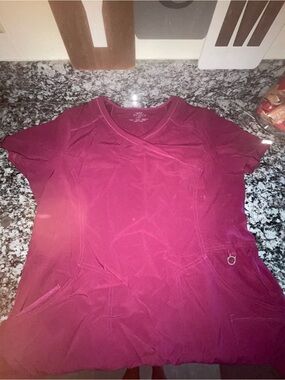 Cherokee Infinity Women's Burgundy scrub top
